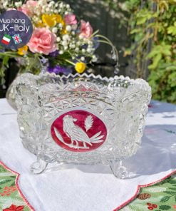 Bát vuông họa tiết chim pha lê Hofbauer