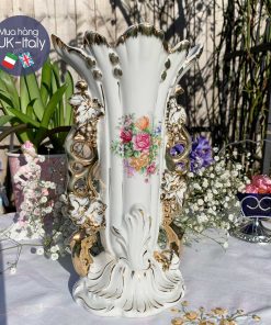 Bình hoa đúc lá và quả nho tuyệt đẹp c.1950