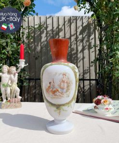 Bình hoa cổ Victorian vẽ tay XL