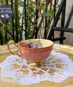 Bộ tách Duo Aynsley Cabinet cam đất hoa quả