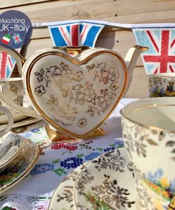 Bộ full 4 người Barratts Staffordshire kèm ấm và đĩa bánh