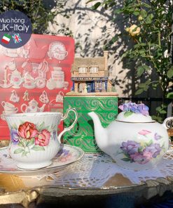 Bộ trà 1 người hoa đậu ngọt - mẫu 1