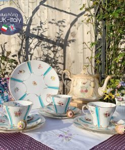 Bộ trà 2-3 người Court China cổ vẽ tay c.1912