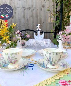 Bộ trà 2 người cảnh vườn hoa thục quỳ