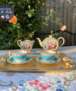 Bộ tách cho 2 người Collingwood xanh ngọc biển dáng London Shape