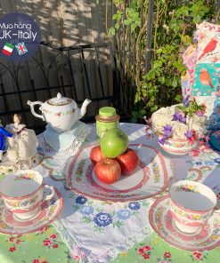 Bộ tách cho 2 người Crown Staffordshire hoa hồng kèm ấm ghép c.1930