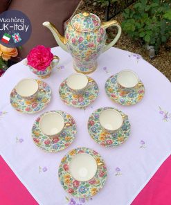 Bộ tách Chintz Hoa súng c.1940