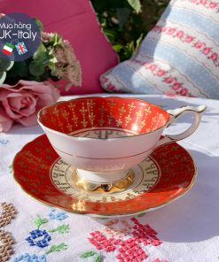 Bộ trà duo Cabinet hoa lys đỏ vẽ tay