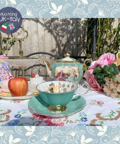 Bộ tách Cabinet xanh ngọc lam Queen Anne