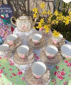 Bộ tách cô gái váy hồng Pinkie c.1950 (22 món )