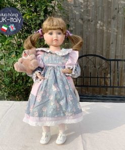 Búp bê váy hoa vintage cầm gấu Alberon