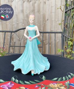 Cô sứ váy xanh ngọc biển kỷ niệm cưới Coalport