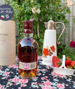 Decanter hoăc đựng nước hoa hồng đỏ mạ bạc c1920s