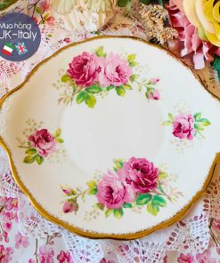 Đĩa bánh/hoa quả hoạ tiết hoa hồng Royal Albert