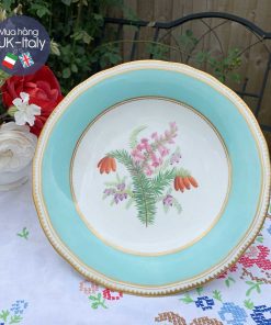 Đĩa mâm quả/ bánh kẹo Copeland cổ vẽ tay thế kỉ 19