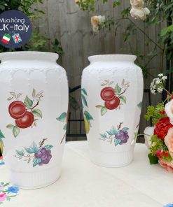 Lọ hoa Aynsley hoạ tiết quả (set 2 lọ)