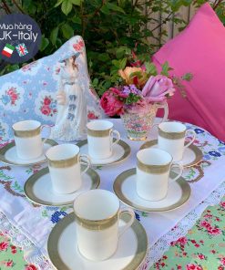 Bộ tách Cà phê xanh xô Royal Doulton c.1960