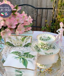 Hộp sứ Hammersley chữ nhật hoa linh lan