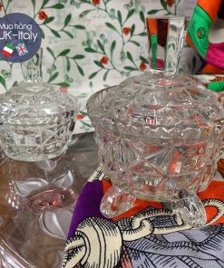 Hũ đường có nắp thủ tinh to 1930s