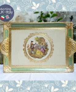 Khay gỗ Florence chữ nhật cặp đôi uyên ương (M)