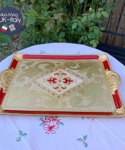 Khay chữ nhật đỏ trang trí L 42x32cm (241-OM 4)