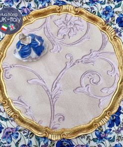 Khay gỗ Florence tròn 33cm ánh trai lilac