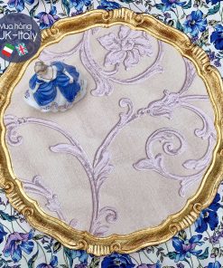 Khay gỗ Florence tròn 33cm ánh trai lilac