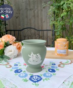 Lọ hoa Wedgwood xanh xô ngọc thạch anh