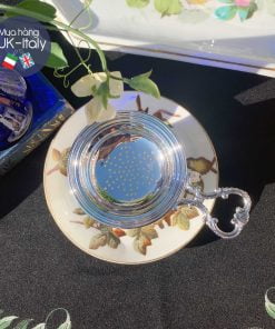 Lọc trà Greggio kèm đế đỡ mạ bạc Ý 925