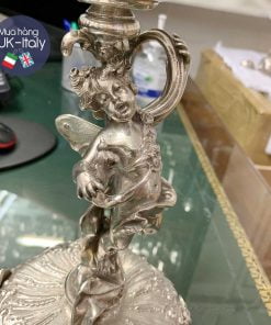 Mâm hoa quả bạc nguyên chất thiên thần Áo-Hung c.1900