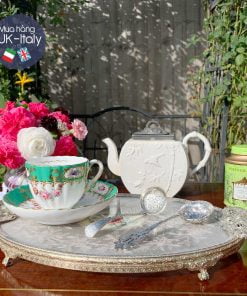 Thìa lọc trà bạc Anh nguyên chất c.1874