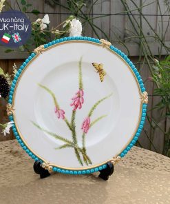 Đĩa săn lùng cổ xanh ngọc lam vẽ bướm Brown Westhead