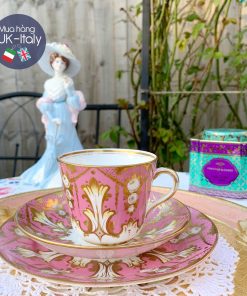 Bộ trà trio cổ Staffordshire hồng lush