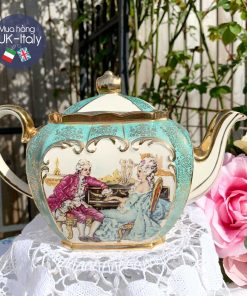 Ấm hiếm Sadler xanh ngọc đôi tình nhân (kèm tách)