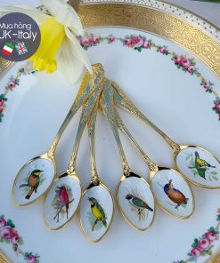 Bộ thìa mạ vàng 6 loại chim
