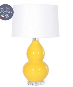 Đèn thân gốm vàng dáng số 8