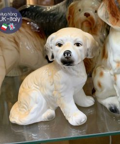 Chó gốm Anh xưa cao 14cm