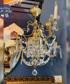 Đèn chùm pha lê mạ vàng (size nhỡ)