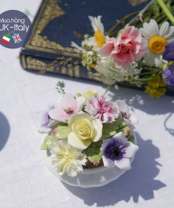 Hoa sứ Coalport các loại hoa tông tím vàng hồng (size to XL)