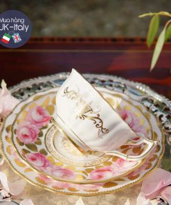 Bộ trà Trio săn lùng vẽ tay hồng Billingsley