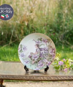 Đĩa gốm hoa tiên cẩm quỳ