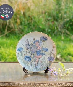 Đĩa gốm hoa tiên thanh cúc