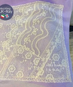 Khăn ren vuông Anh màu ngà