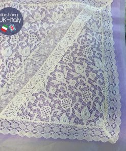 Khăn ren vuông Anh màu trắng