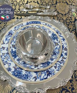 Lót đĩa, thìa dĩa bạc Ý Greggio