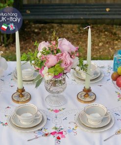 Bộ trà 4 người Chelson xám hoa hồng vẽ tay c1936