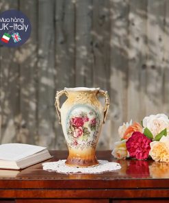 Lọ hoa men phấn Victorian vừa