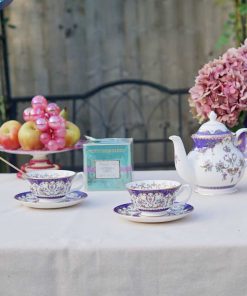 Bộ trà 2 người tím hồng chữ V mỹ mãn