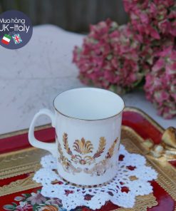 Ly cao Buckingham Palace trắng mạ vàng