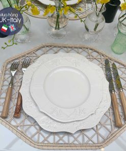 Đĩa ăn Dior hoa linh lan đúc nổi